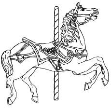 Carousel horse coloring page