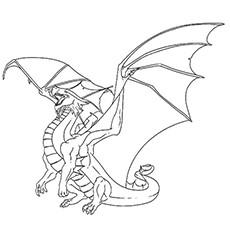 Dark Dragon coloring page