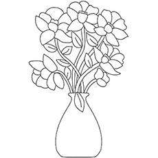 The flower bouquet coloring page