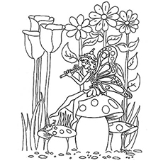 The flower fairy coloring page