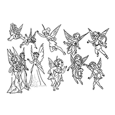 Tinkerbell Gang coloring page