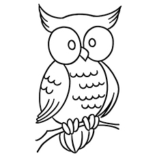 Halloween owl coloring page