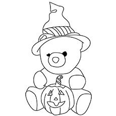 Halloween Teddy Bear Coloring Pages