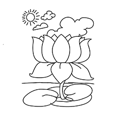 Lotus flower coloring page