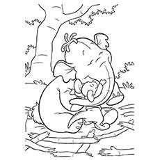 Lumpy elephant coloring page