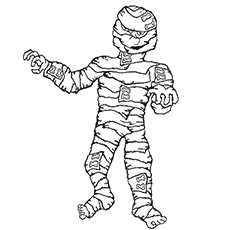 The Mummy Halloween coloring page