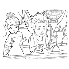 Tinker Bell and Zarina coloring page