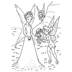 Tinker Bell with Queen Clarion coloring page