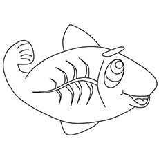 X-ray fish coloring page