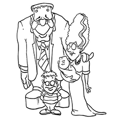 Zombie worksheet coloring page