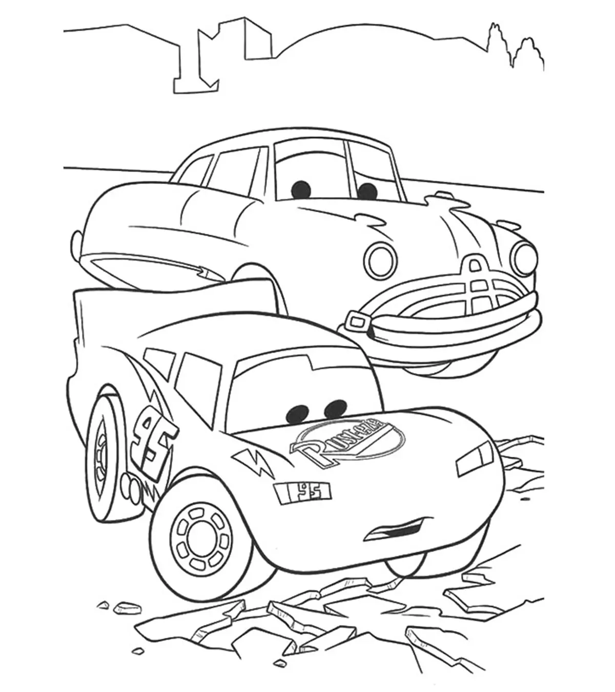 Top 25 Lightning McQueen Coloring Pages For Your Toddler