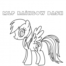 Rainbow Dash, My Little Pony coloring page