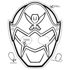 Power Rangers Mega Force mask coloring page