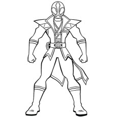 Silver Power Ranger Mega Force coloring page