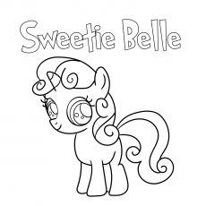 Sweetie Belle, My Little Pony coloring page