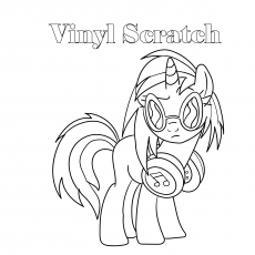 Vinyl Scratch, My Little Pony coloring page