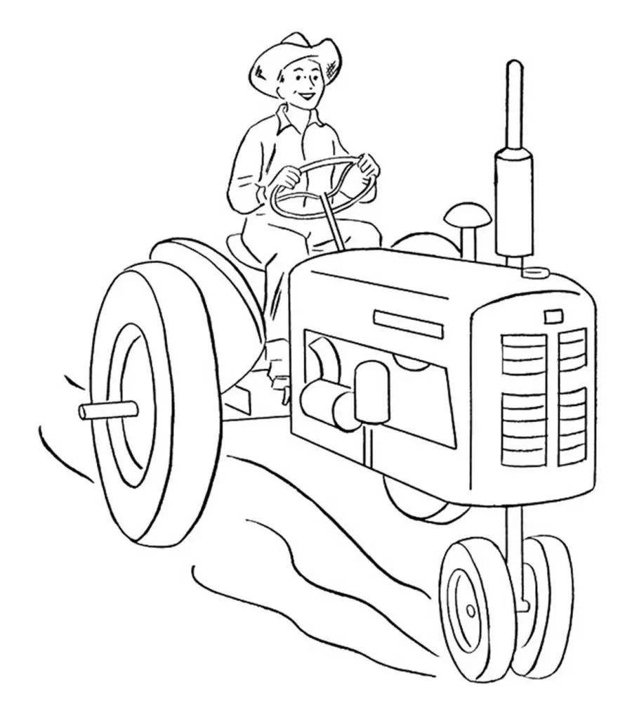 john deere tractor coloring pages free