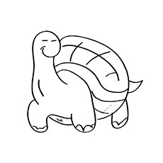 The Cartoon Turtle, Turtle Coloring Pages