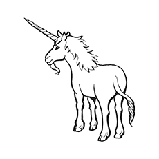 Archaic unicorn coloring pages
