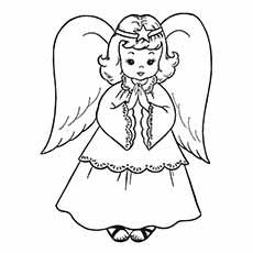 Christmas angel nativity coloring pages