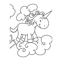 European unicorn coloring pages