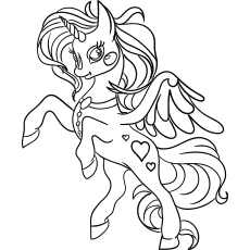 Fairy tale character unicorn coloring pages
