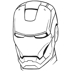 Iron Man helmet, Iron Man coloring pages