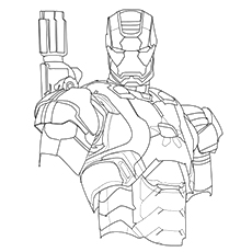 Iron Patriot Iron Man coloring page