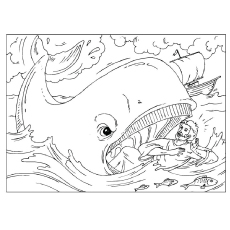 Jonah Minor Prophets in the Bible Stories Coloring Page