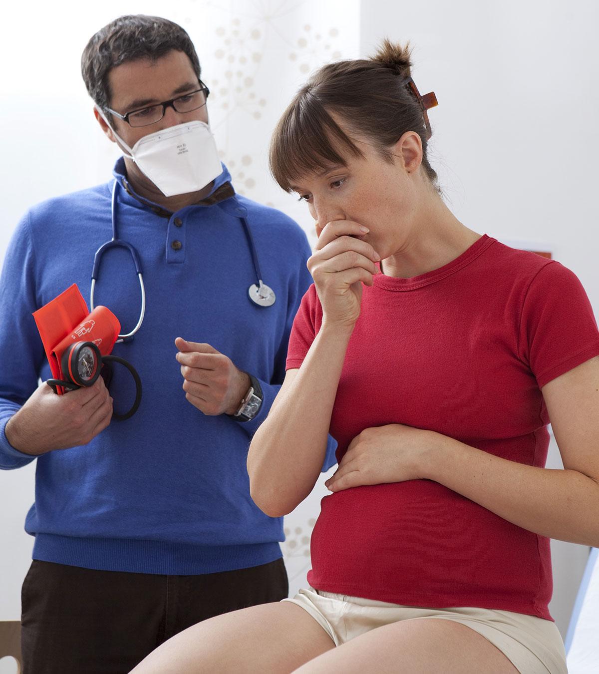 A Pregnant Woman Suffering From Bronchitis