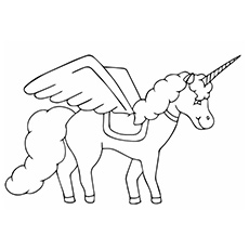 Beautiful black unicorn coloring pages