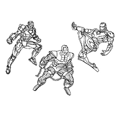 Iron Man three characters, Iron Man coloring pages