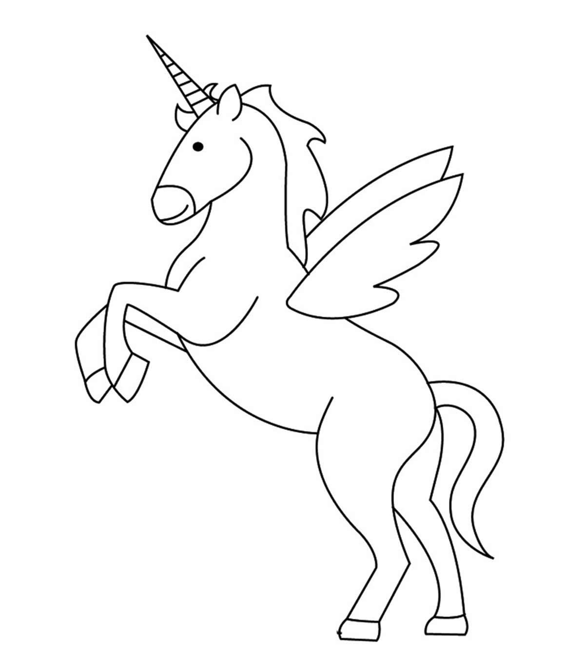 Easy Unicorn Drawing Black And White