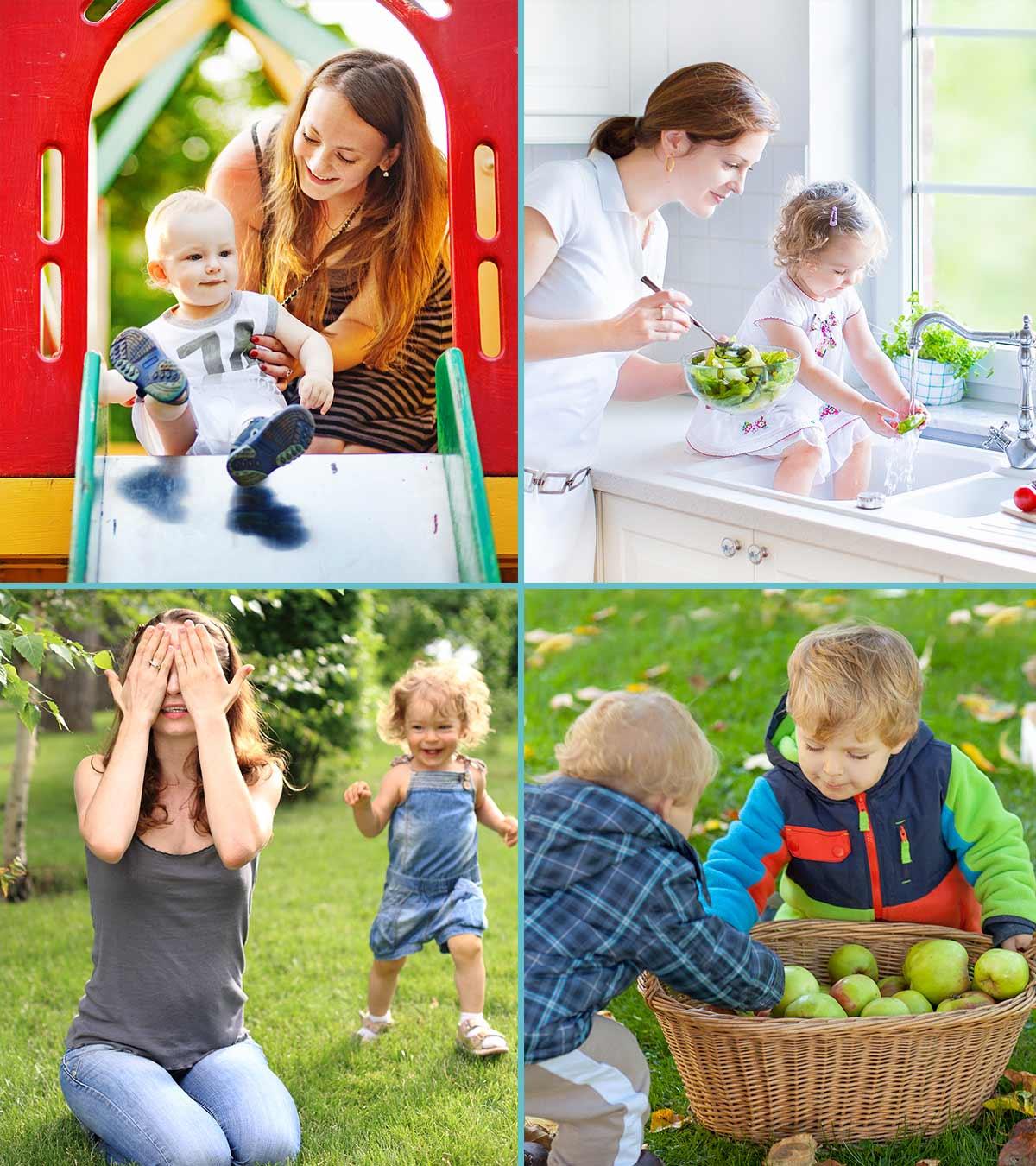 Toddlers are doing some physical activity