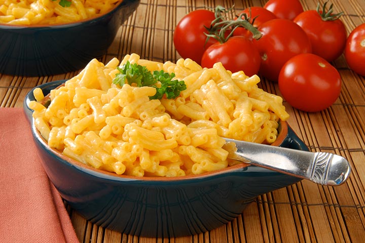 Macaroni and two cheeses pasta recipe for toddlers
