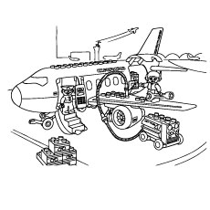 Airpot Lego Plane coloring page