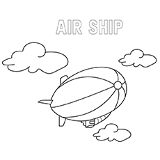Airship coloring page