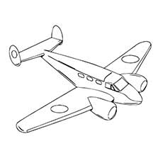 Boeing airplane coloring page