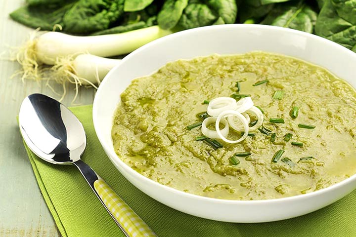 Chicken and spinach puree for babies