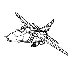 Fighter Aeroplane coloring page