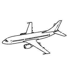 Genaral airplane coloring page