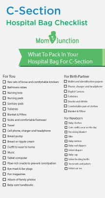 20 things you must pack in your hospital bag for a scheduled c-section