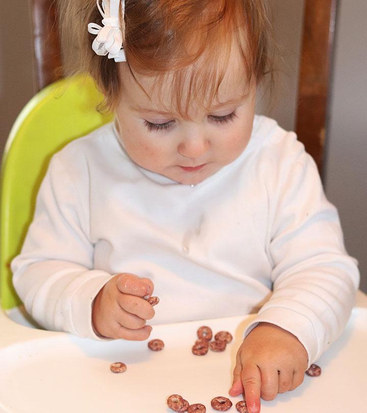 A baby Doing Pincer Grasp