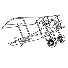 Transportation biplane coloring page