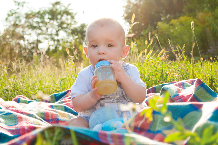 You should not feed sugary drinks such as fruit juices to babies.