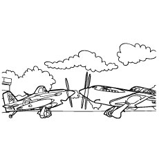 Planes coloring page