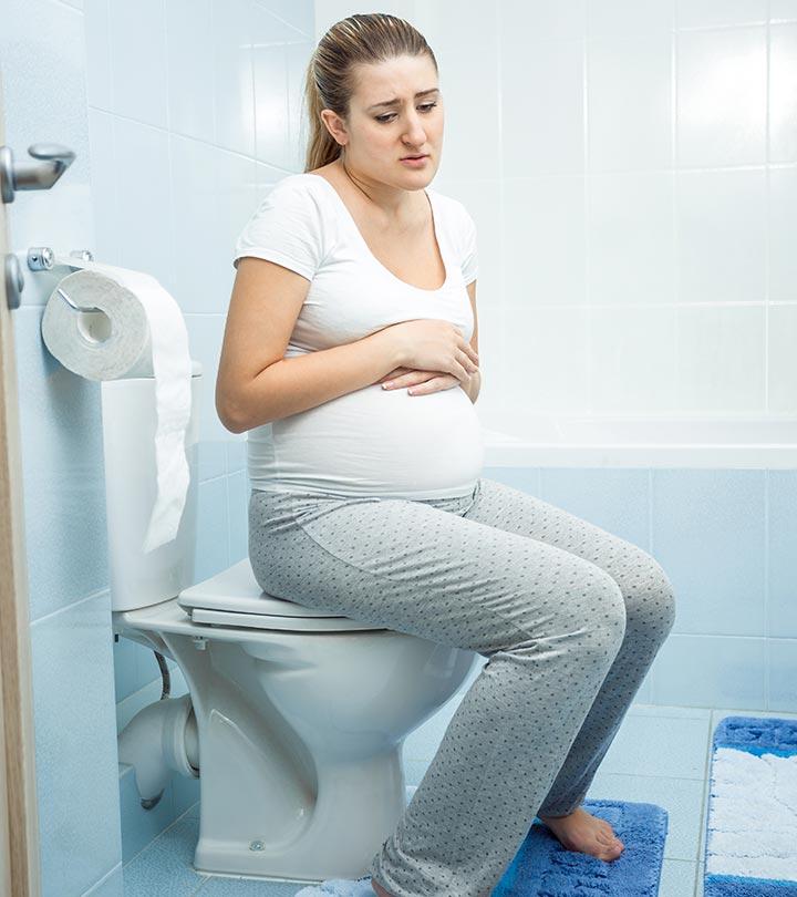 Pregnant Woman With A Healthy Diet, Indicating Home Remedies For Constipation
