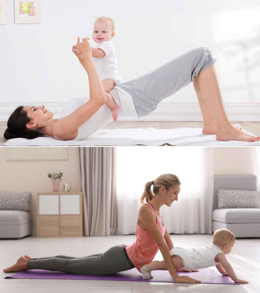 Exercise with baby at home 2025