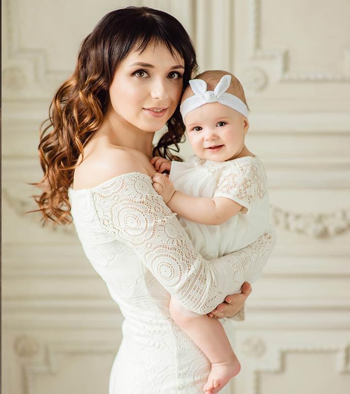 A beautiful mother with her baby