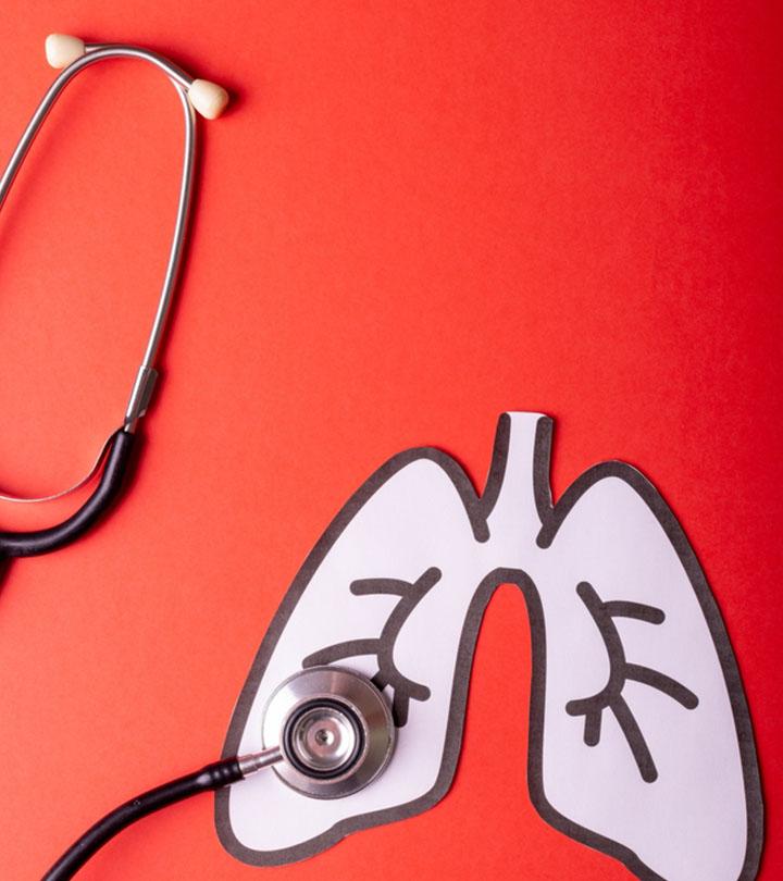 A lung diagram with a stethoscope